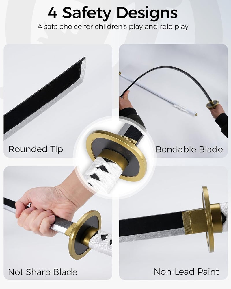 Cold Blade Katana Sword - 41 inches Katana Replica with Holster Belt and Display Stand - Sword with Authentic Design - Image 4